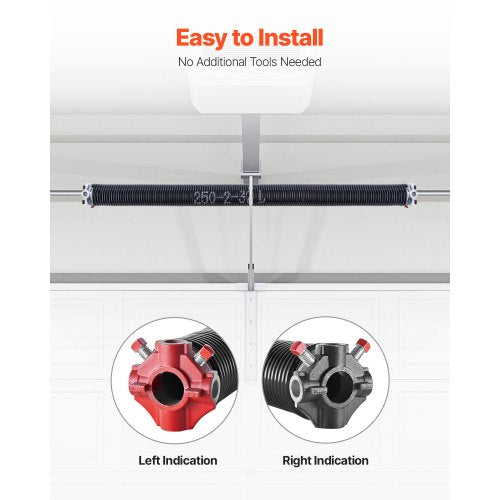 Garage Door Torsion Springs Pair of 025 x 2 x 32 in 16000 Cycles