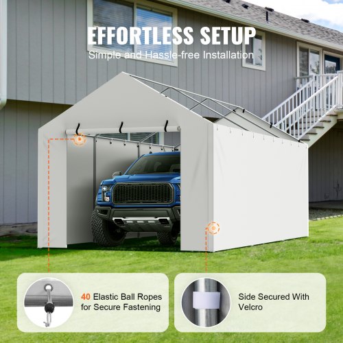 Carport Replacement Canopy Cover Side Wall 10 x 20 ft Garage Tent Shelter