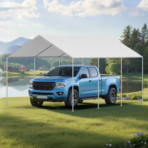 Carport Replacement Canopy 10 x 20 ft Potable Garage Tent Top Tarp