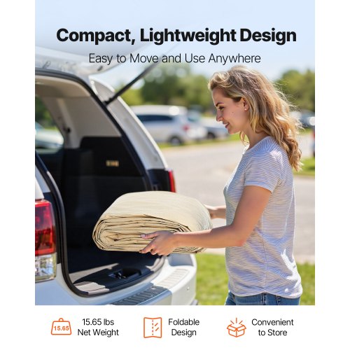 Carport Replacement Canopy 12 x 20 ft Potable Garage Tent Top Tarp