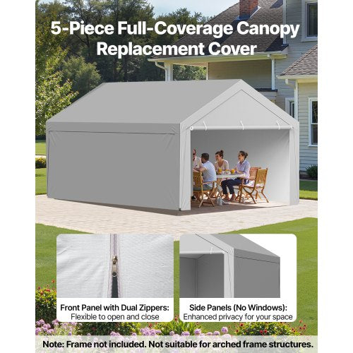 Carport Replacement Canopy 13 x 20 ft Potable Garage Tent Top Tarp