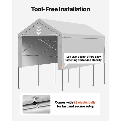 Carport Replacement Canopy 13 x 20 ft Potable Garage Tent Top Tarp