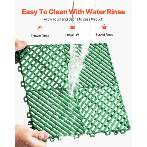 Interlocking Drainage Mat 50 Pcs Modular Interlocking Cushion 12” x 12”