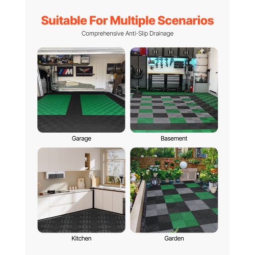 Interlocking Drainage Mat 12” x 12” Modular Interlocking Cushion 50 Pcs