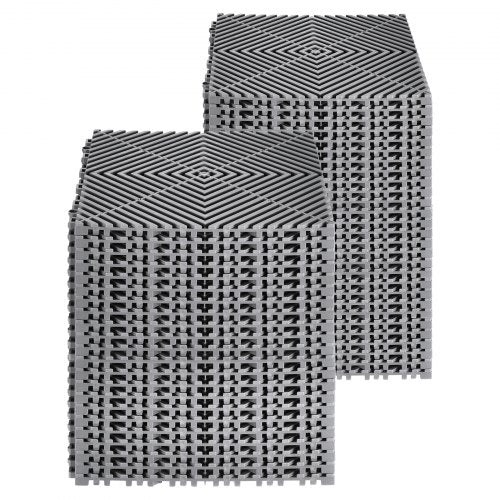 Interlocking Drainage Mat 12” x 12” Modular Interlocking Cushion 50 Pcs