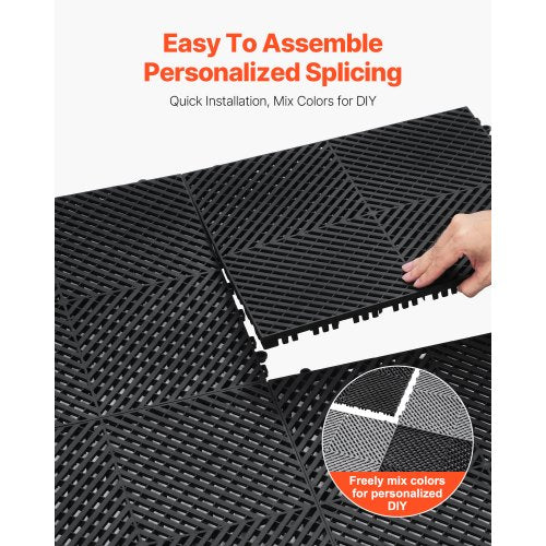 Interlocking Drainage Mat 157” x 157” Modular Interlocking Cushion 24