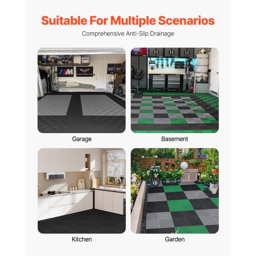 Interlocking Drainage Mat 157” x 157” Modular Interlocking Cushion 24