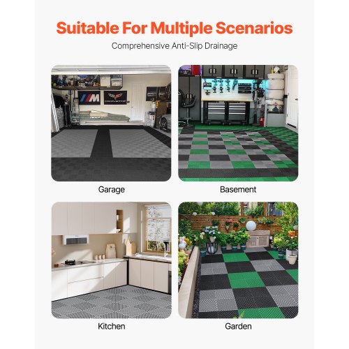 Interlocking Drainage Mat 157” x 157” Modular Interlocking Cushion 24