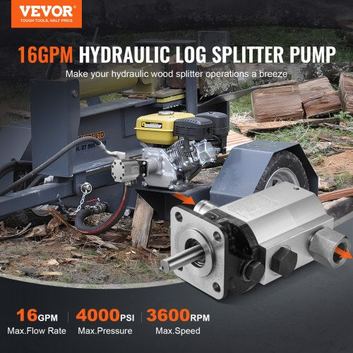 Log Splitter Pump Kit 16 GPM Log Splitter Hydraulic Pump 2 Stage Wood