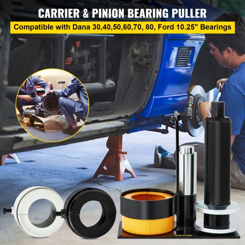 Carrier & Pinion Bearing Puller, Compatible with Dana 30,40,50,60,70, 80, Ford 10.25\" Bearings, Pinion Puller Tool with 3 Clamshells, 45# Steel Clamshell Bearing Puller for Auto Repair