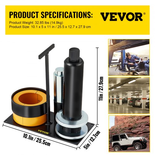 Carrier & Pinion Bearing Puller, Compatible with Dana 30, 40, 60, 70, Ford 9\" Bearings, Pinion Puller Tool with 2 Clamshells, 45# Steel Clamshell Carrier Bearing Puller for Auto Repair