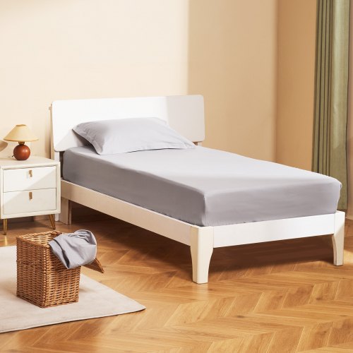 Fitted Sheet 1 Set of 2 Pieces Twin Size Elastic Fitted Sheet with HighQuality