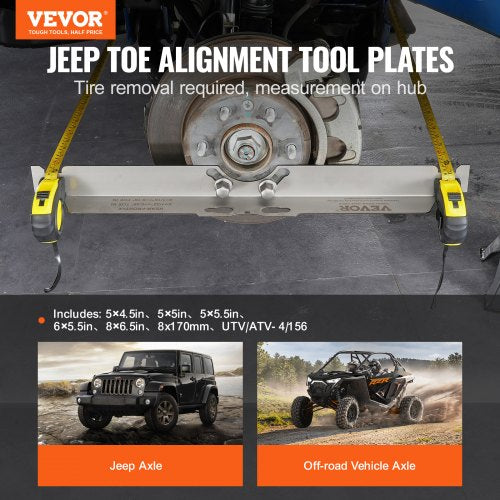 Wheel Alignment Tool 2Pack Toe Alignment Toe Plates Stainless Steel Wheel