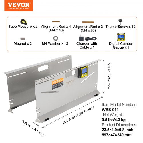 Wheel Alignment Tool 2Pack Toe Plates CamberCasterToe Gauge 01°