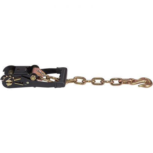 Car Tie Down with Chain Anchors Lasso Style 2×120 Tire Straps 5865 LBS