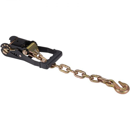 Car Tie Down with Chain Anchors Lasso Style 2×120 Tire Straps 5865 LBS