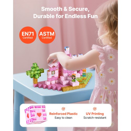 Magnetic Blocks 100 PCS Princess Castle Set Magnetic Building Cubes for Kids