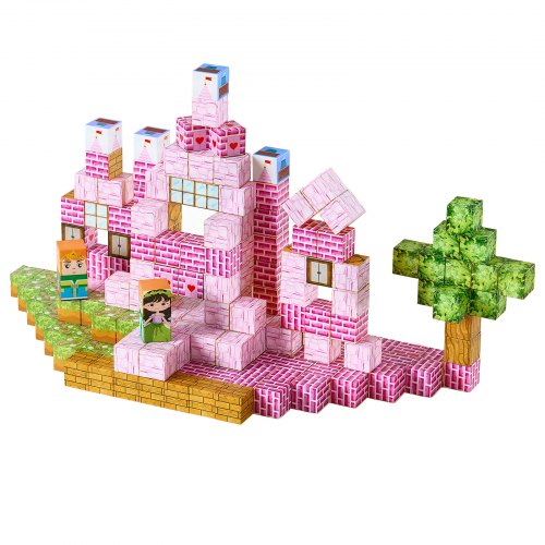 Magnetic Blocks 100 PCS Princess Castle Set Magnetic Building Cubes for Kids