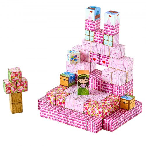 Magnetic Blocks 100 PCS Princess Castle Set Magnetic Building Cubes for Kids