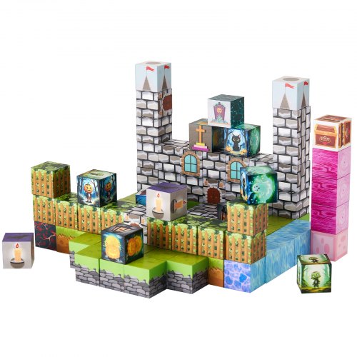 Magnetic Blocks 100 PCS Cemetery Zombies Set Magnetic Building Cubes for Kids