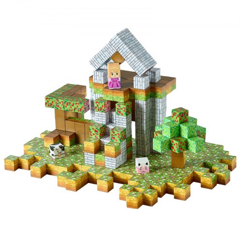 Magnetic Blocks 150 PCS Forest Castle Set Magnetic Building Cubes for Kids