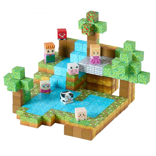 Magnetic Blocks 150 PCS Forest Castle Set Magnetic Building Cubes for Kids
