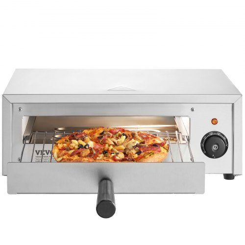 Electric Pizza Oven 12inch 1500W 122662 Temp Range Removable Crumb Tray