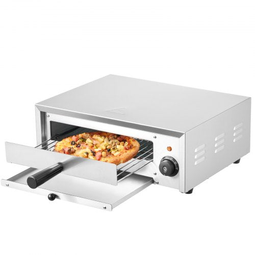 Electric Pizza Oven 12inch 1500W 122662 Temp Range Removable Crumb Tray