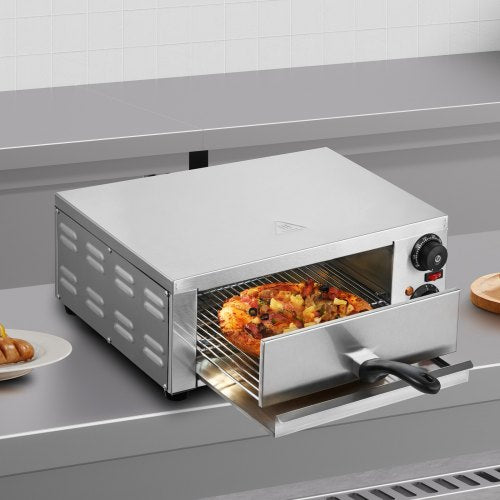 Electric Countertop Pizza Oven 12 1500W Adjustable Temp 0120Min Timer
