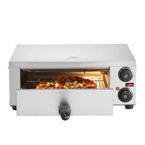 Electric Countertop Pizza Oven 12 1500W Adjustable Temp 0120Min Timer