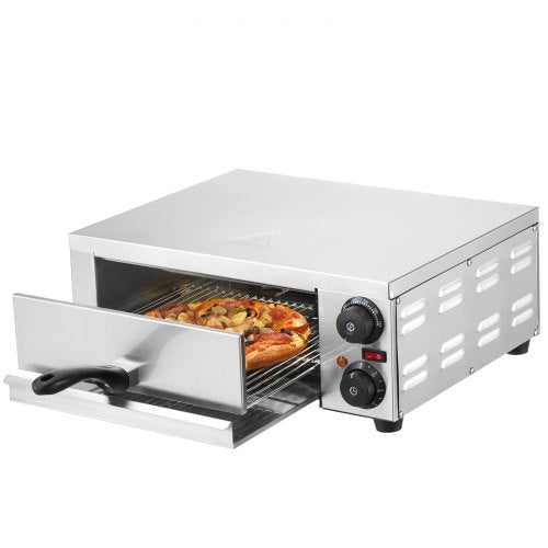 Electric Countertop Pizza Oven 12 1500W Adjustable Temp 0120Min Timer