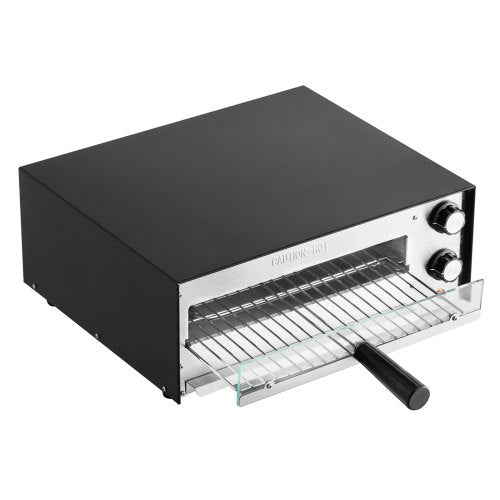 Electric Pizza Oven 12inch Countertops Pizza Ovens 572°F Max Temp 1450W