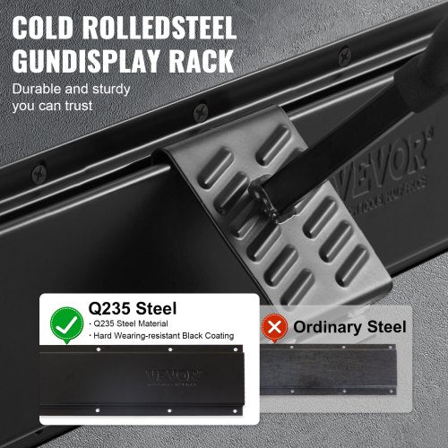 Gun Rack Indoor Gun Rack Wall Mount 6Slot Vertical Rifle Shotgun Gun