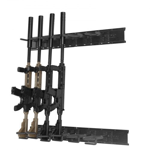 Gun Rack Indoor Gun Rack Wall Mount 6Slot Vertical Rifle Shotgun Gun