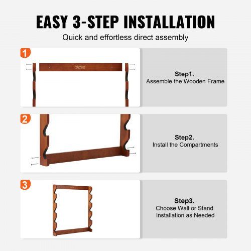 Gun Rack Wood Gun Rack Wall Mount Gun Display Rack holds 5 Rifles