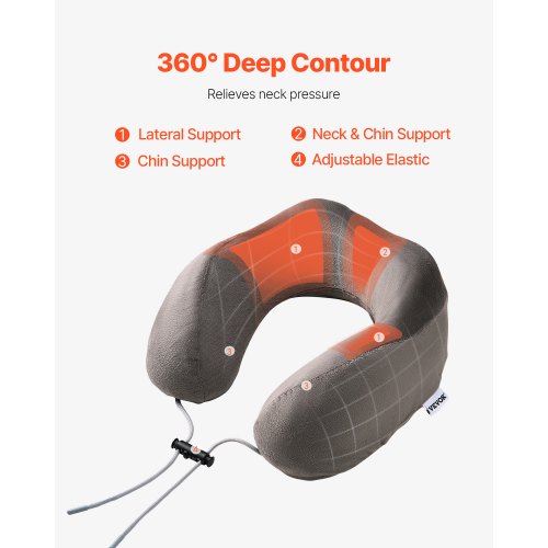 Travel Pillow Neck Pillow for Traveling Upgraded Bamboo Charcoal Memory