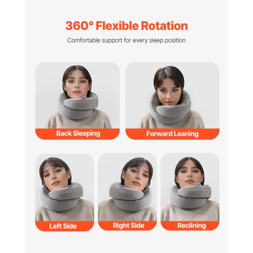 Travel Pillow DoubleLayered 3D Support Neck Pillow for Traveling 360°