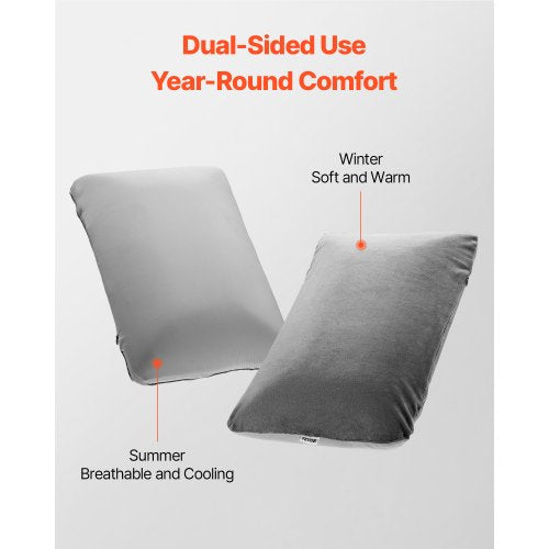 Camping Pillow Memory Foam Travel Pillow with DoubleSided Cover Portable
