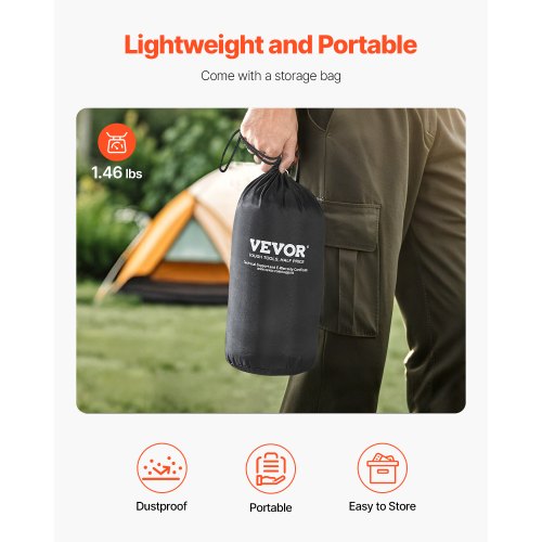 Camping Pillow Memory Foam Travel Pillow with DoubleSided Cover Portable