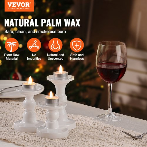 200 Pack Unscented Tea Lights Candles 65 Hours Long Burning Smokeless