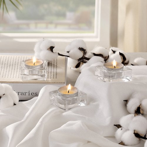 200 Pack Unscented Tea Lights Candles 65 Hours Long Burning Smokeless