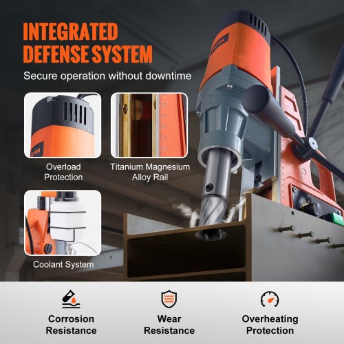 Magnetic Drill 1550W 2 Boring Diameter 2922lbf13000N 500 RPM Portable