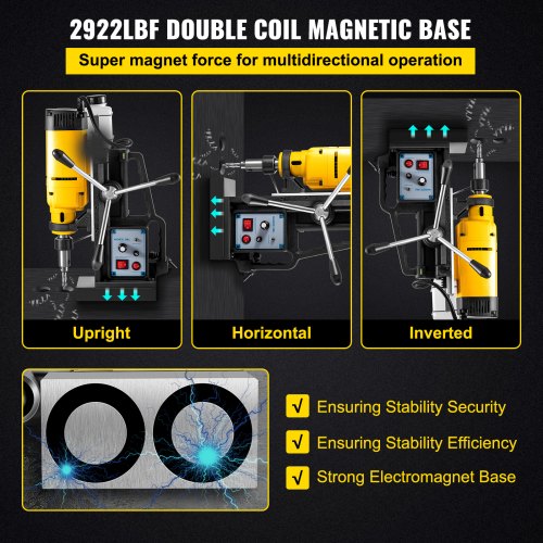 Mag Drill 0300 RPM Stepless Speed Electromagnetic Drill Press 2 Depth