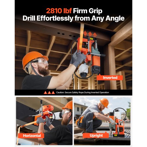 Magnetic Drill Press 1400 W 2 in Boring Diameter 2810 lbf Power Portable