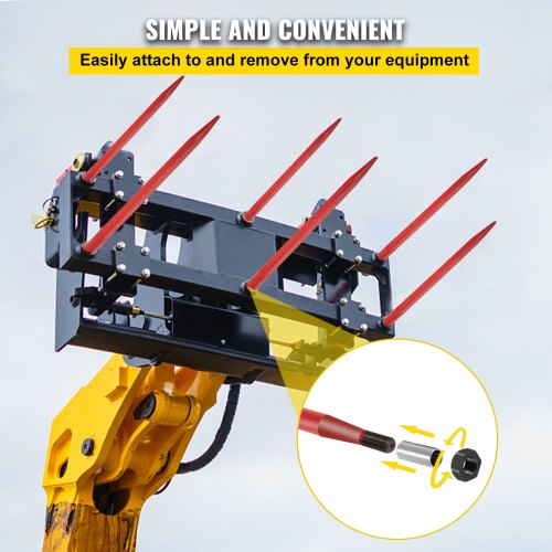 Pair Hay Spear 43 Bale Spear 3000 lbs Capacity Bale Spike Quick Attach