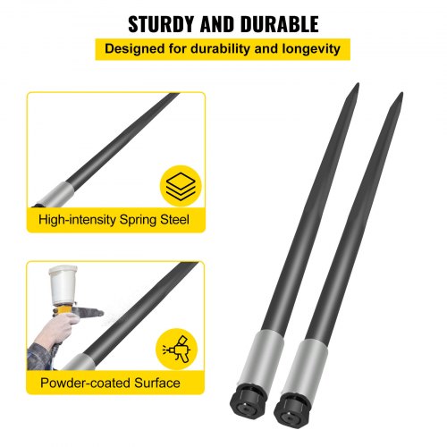 Hay Spear Spears 49 Hay Bale Spear Spike 4000 lbs Capacity Quick Attach