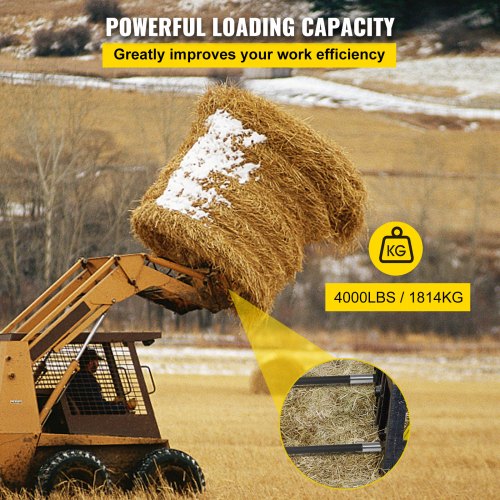 Hay Spear Spears 49 Hay Bale Spear Spike 4000 lbs Capacity Quick Attach