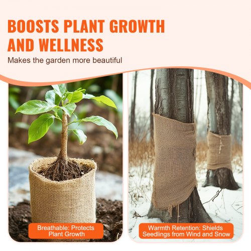 Burlap Fabric Roll Burlap Tree Wrap 40 in x 30 ft for Crafts Plants