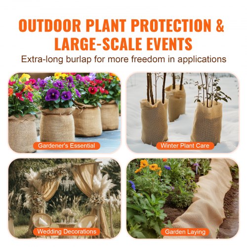 Burlap Fabric Roll Burlap Tree Wrap 40 in x 30 ft for Crafts Plants