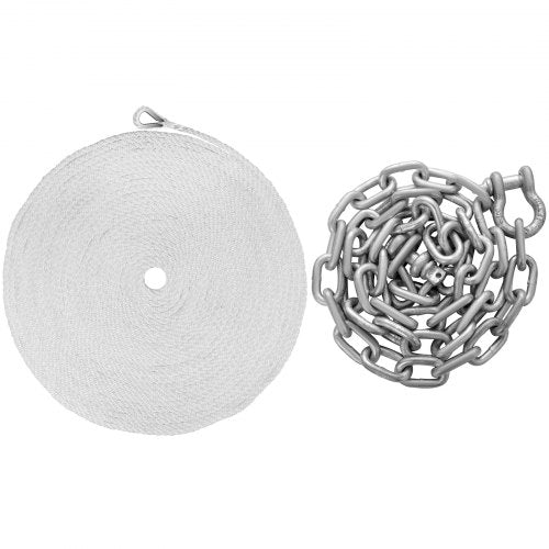 Boat Anchor Kit 8.5 lb Fluke Style Anchor Hot Dipped Galvanized Steel Fluke